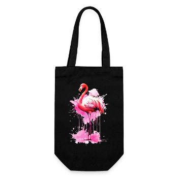 Flamant rose Oiseau Exotique Éclaboussure d’été Rose - Sac à bouteille - noir - Devant