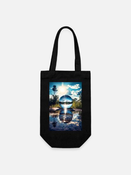 Reflection - Gift Bag for Bottles - black