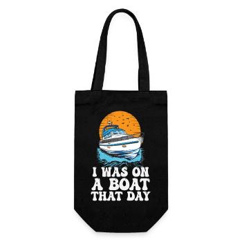 J’étais sur un bateau ce jour-là Drôle de citation de bateau à moteur - Sac à bouteille - noir - Devant