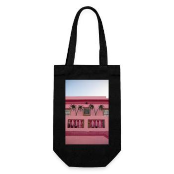 Pink House - Geschenkbeutel für Flaschen - Schwarz - Vorne