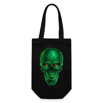 Green Techno Skull - Gift Bag for Bottles - black - Front