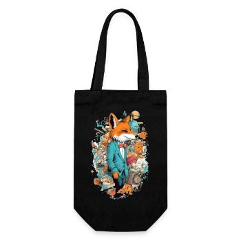 Zazou le renard - Sac à bouteille - noir - Devant