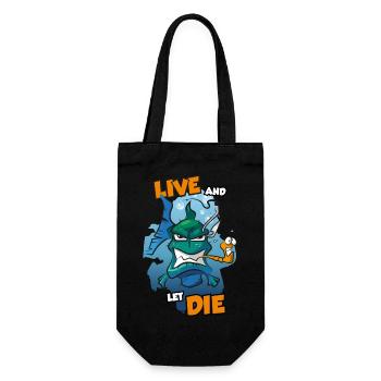 Live and let the predatory fisherman funny saying - Gift Bag for Bottles - black - Front