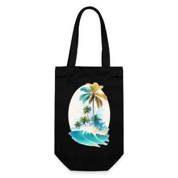 Aloha - Geschenkbeutel für Flaschen - Schwarz - Vorne