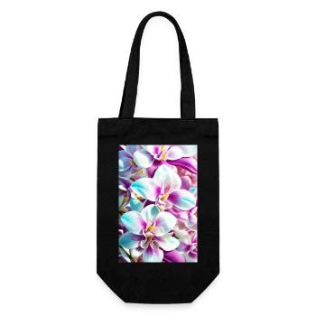 Floral 136 - Gift Bag for Bottles - black - Front