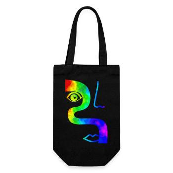 Fashion Cute Vintage Style Trendy 90s Funny Vogue - Gift Bag for Bottles - black - Front