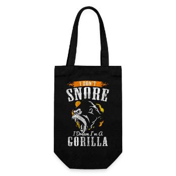 Gorilla Tier Dschungel Schimpanse - Geschenkbeutel für Flaschen - Schwarz - Vorne
