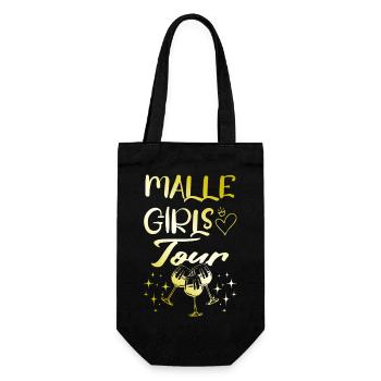 Malle Girls Tour Gold - Geschenkbeutel für Flaschen - Schwarz - Vorne