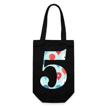 5e anniversaire ballon - Sac à bouteille - noir - Devant