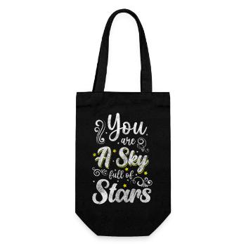 Starry Sky Wish Space Moon - Sac à bouteille - noir - Devant