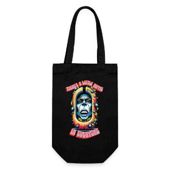 In jedem steckt ein kleiner Hippie 10 - Geschenkbeutel für Flaschen - Schwarz - Vorne