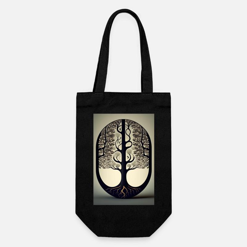 Forest view - Gift Bag for Bottles - black