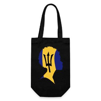 Barbados flag Barbadian bayan - Gift Bag for Bottles - black - Front