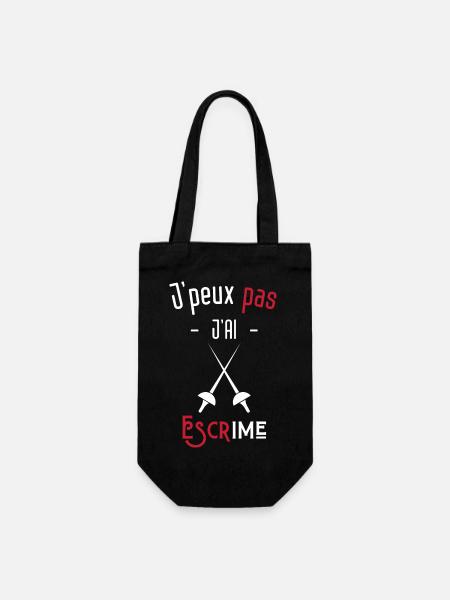 J'peux pas j'ai escrime - Sac à bouteille - noir