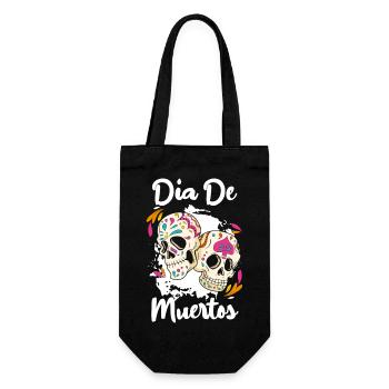 Dia de Muertos Feier Mexikanisch Skelett - Geschenkbeutel für Flaschen - Schwarz - Vorne