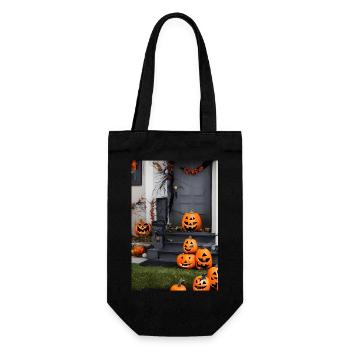 Halloween pumpkin - Gift Bag for Bottles - black - Front