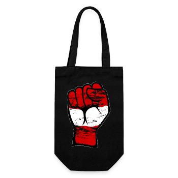 Austria Flag Fist Hand Used Symbol - Gift Bag for Bottles - black - Front