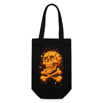 Graffiti Crâne de Pirate - Sac à bouteille - noir - Devant