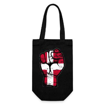Danemark Drapeau Poing Main Utilisé Symbole - Sac à bouteille - noir - Devant