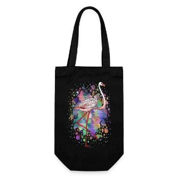 Oiseau coloré - Sac à bouteille - noir - Devant