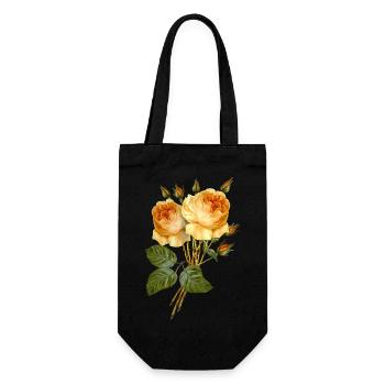 Flowers - Gift Bag for Bottles - black - Front