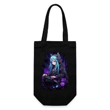 Cyber Bat Gamer Girl - Chemise Anime - Sac à bouteille - noir - Devant