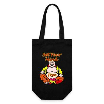 Freedom and Self-Expression Meditation Design - Gift Bag for Bottles - black - Front
