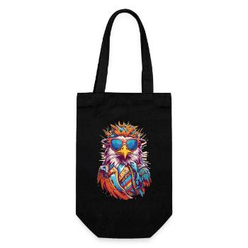 Cool Colourful Eagle in Sunglasses - Gift Bag for Bottles - black - Front