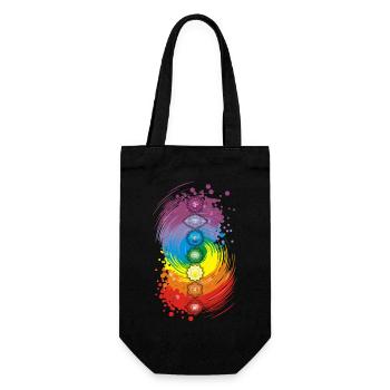 Chakra-Gleichgewicht - Geschenkbeutel für Flaschen - Schwarz - Vorne
