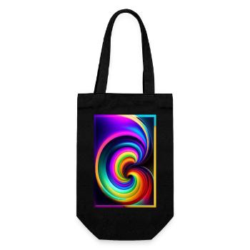 Swirl - Gift Bag for Bottles - black - Front
