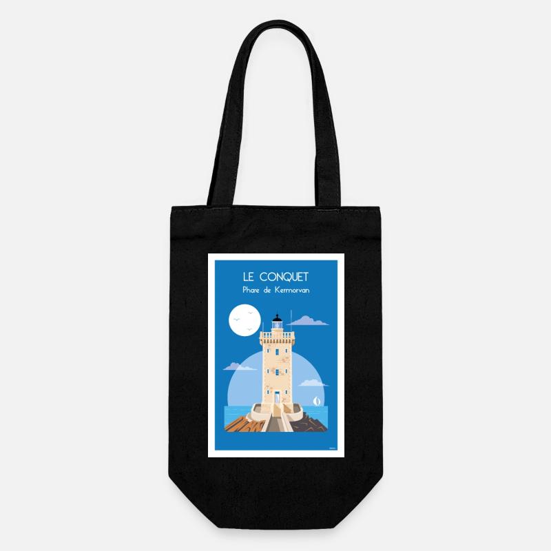 KERMORVAN LIGHTHOUSE - Gift Bag for Bottles - black