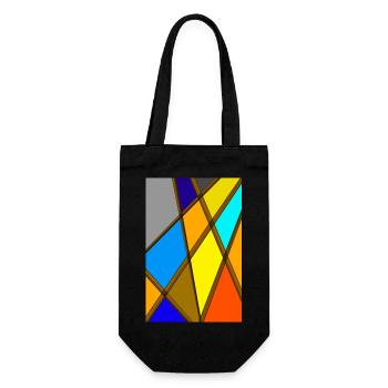 Bunte abstrakte Kunst - Geschenkbeutel für Flaschen - Schwarz - Vorne