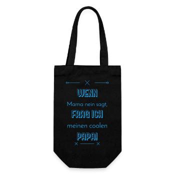 lustige sprüche cooler papa - Geschenkbeutel für Flaschen - Schwarz - Vorne