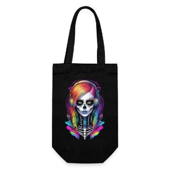 Halloween - Rock & Regenbogen - Geschenkbeutel für Flaschen - Schwarz - Vorne