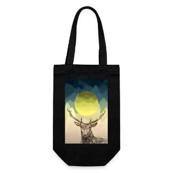 Deer - Gift Bag for Bottles - black - Front