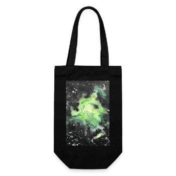 galaxy nebula galaxy nebula nerd astronomy space - Gift Bag for Bottles - black - Front