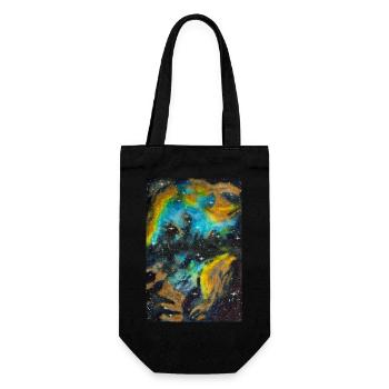 Galaxy Nebula NGC 5189 Galaxie Nebel Nerd Astro - Gift Bag for Bottles - black - Front