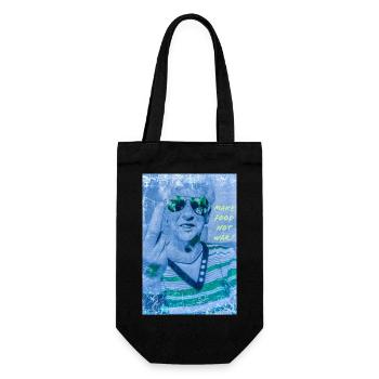 Make food not war! - Gift Bag for Bottles - black - Front