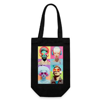 Music Pop Art - Gift Bag for Bottles - black - Front