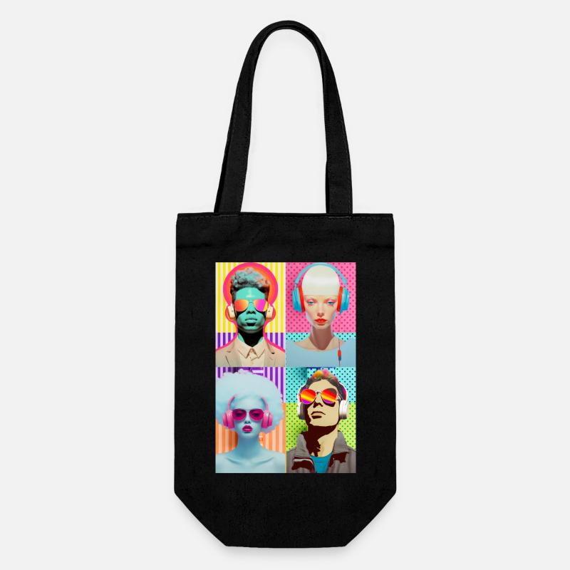 Musique Pop Art - Sac à bouteille - noir