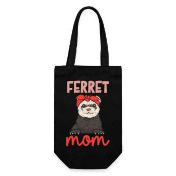 Frettchen Besitzer Frettchen - Geschenkbeutel für Flaschen - Schwarz - Vorne