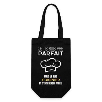 I'm not perfect but I'm a cook - Gift Bag for Bottles - black - Front