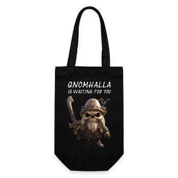 Krieger aus Gnomhalla is waiting for you - Geschenkbeutel für Flaschen - Schwarz - Vorne