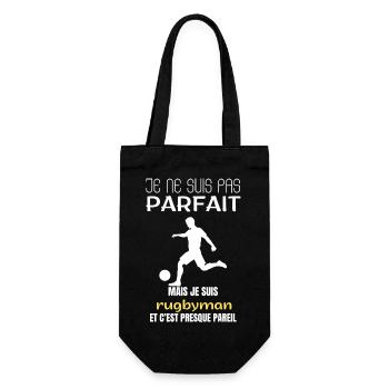pas parfait rugby homme humour rugbyman cadeau - Sac à bouteille - noir - Devant