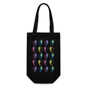 Imprimé numéro1. - Sac à bouteille - noir - Devant