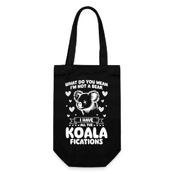 Koala Bär Süß Outback - Geschenkbeutel für Flaschen - Schwarz - Vorne