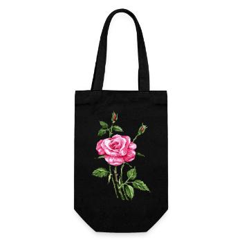 Flower - Gift Bag for Bottles - black - Front