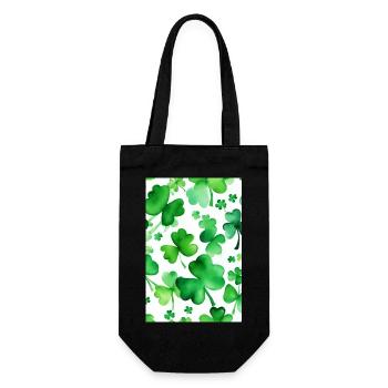 Watercolor St Patrick's Day - Geschenkbeutel für Flaschen - Schwarz - Vorne