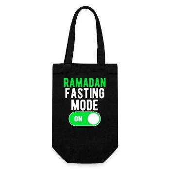 Ramadan Fasting Mode ON - Gift Bag for Bottles - black - Front