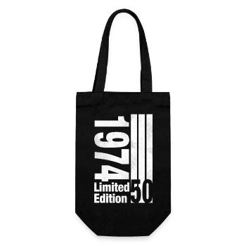 1974 - Birthday - 50 years - Gift Bag for Bottles - black - Front